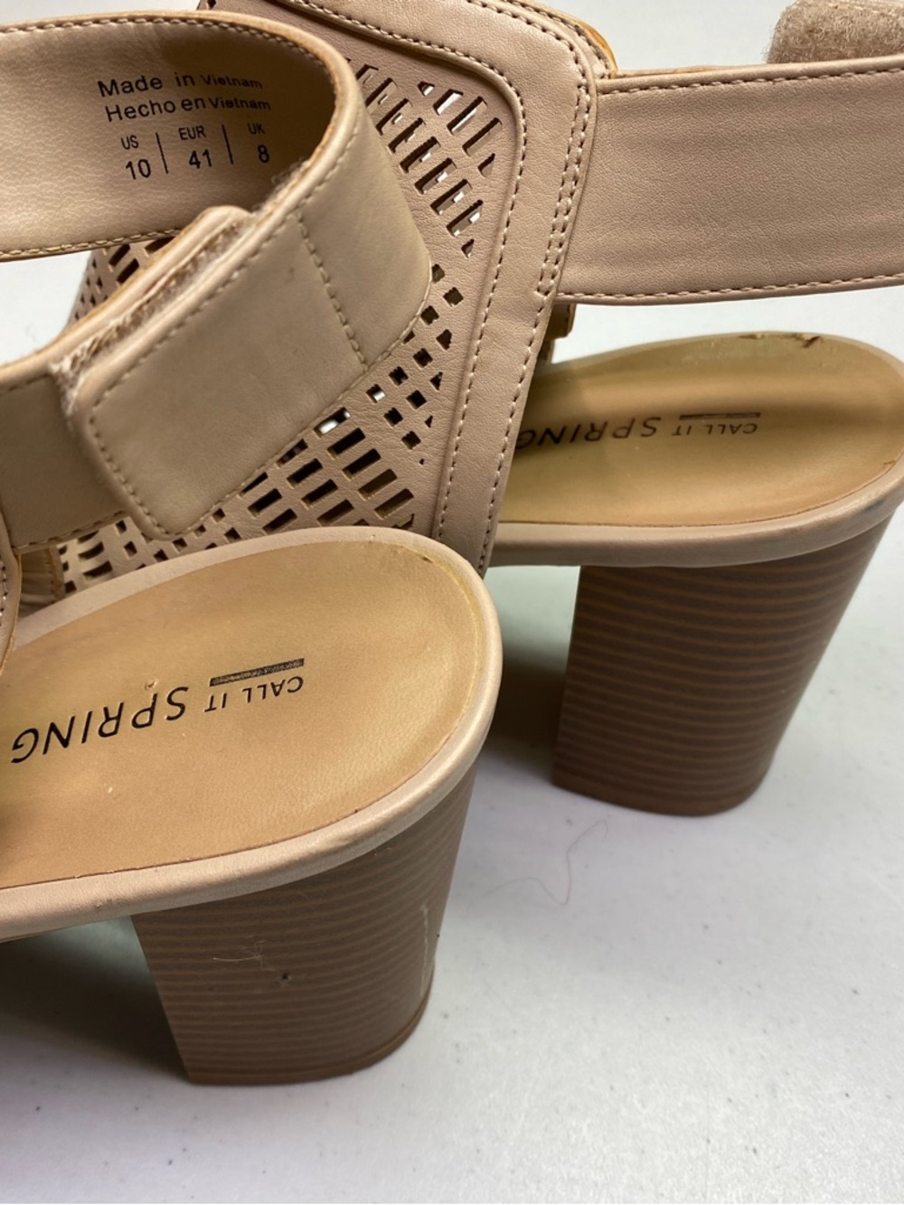 Call it Spring BEIGE Open Toes Heels, 10/41 Spring Sale - Picture 5 of 6